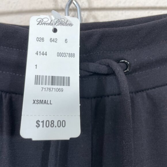 NEW Brooks Brothers Women's XS Sweatpants Black Stretch Tapered Jogger Pants NWT - Picture 6 of 8
